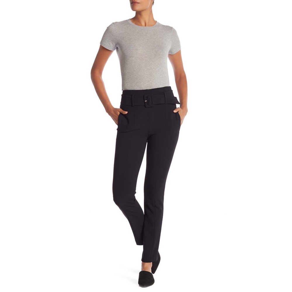 NWT Theory Belted Cigarette Wool Pants Size 2